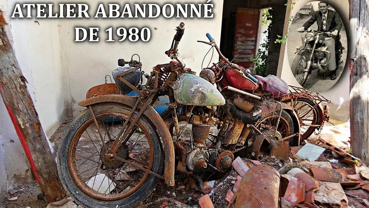 Incroyable d&eacute;couverte : un garage moto abandonn&eacute; depuis 1980