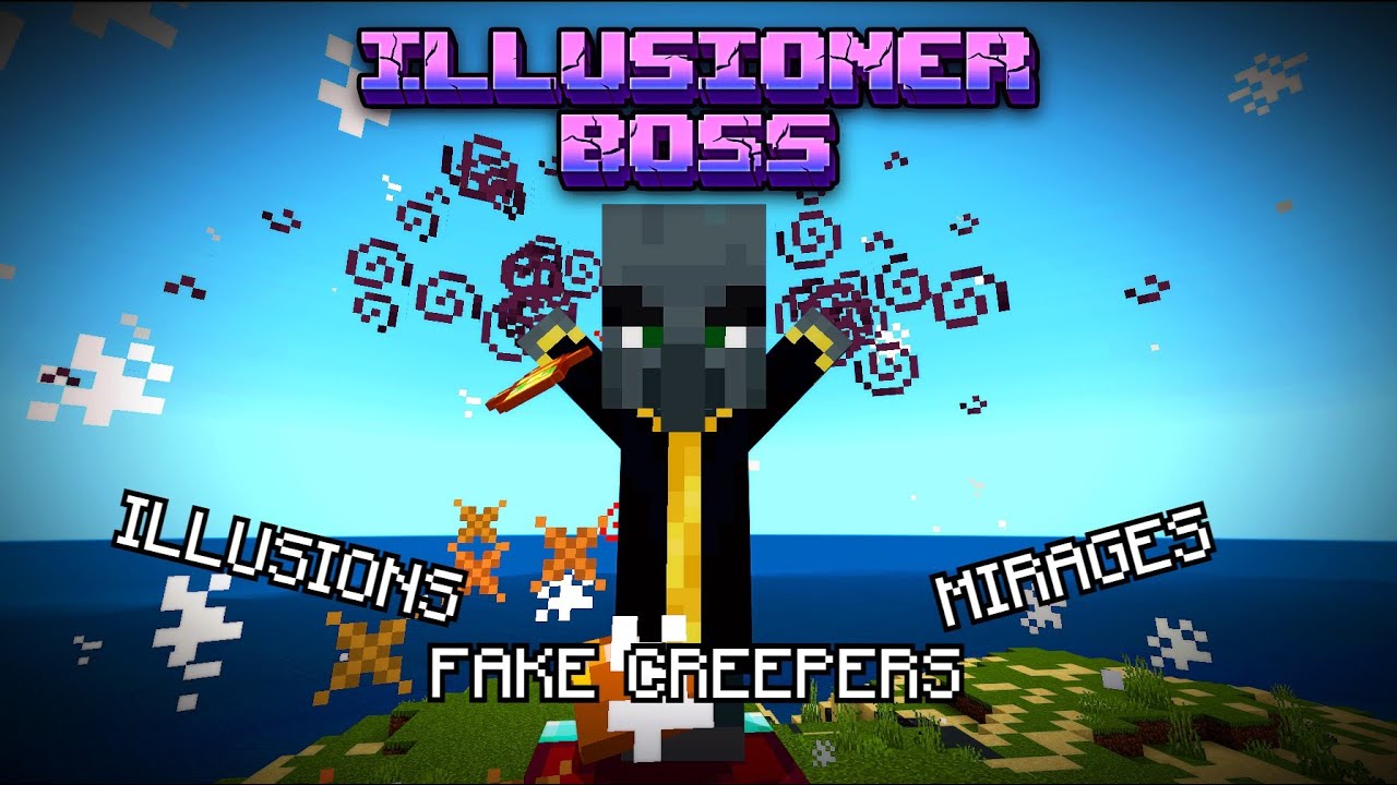 Making The Illusioner Into A Custom Boss! (Minecraft Bedrock Command Tutorial)