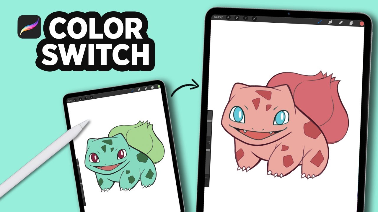 HOW to SWITCH COLORS in PROCREATE #Shorts