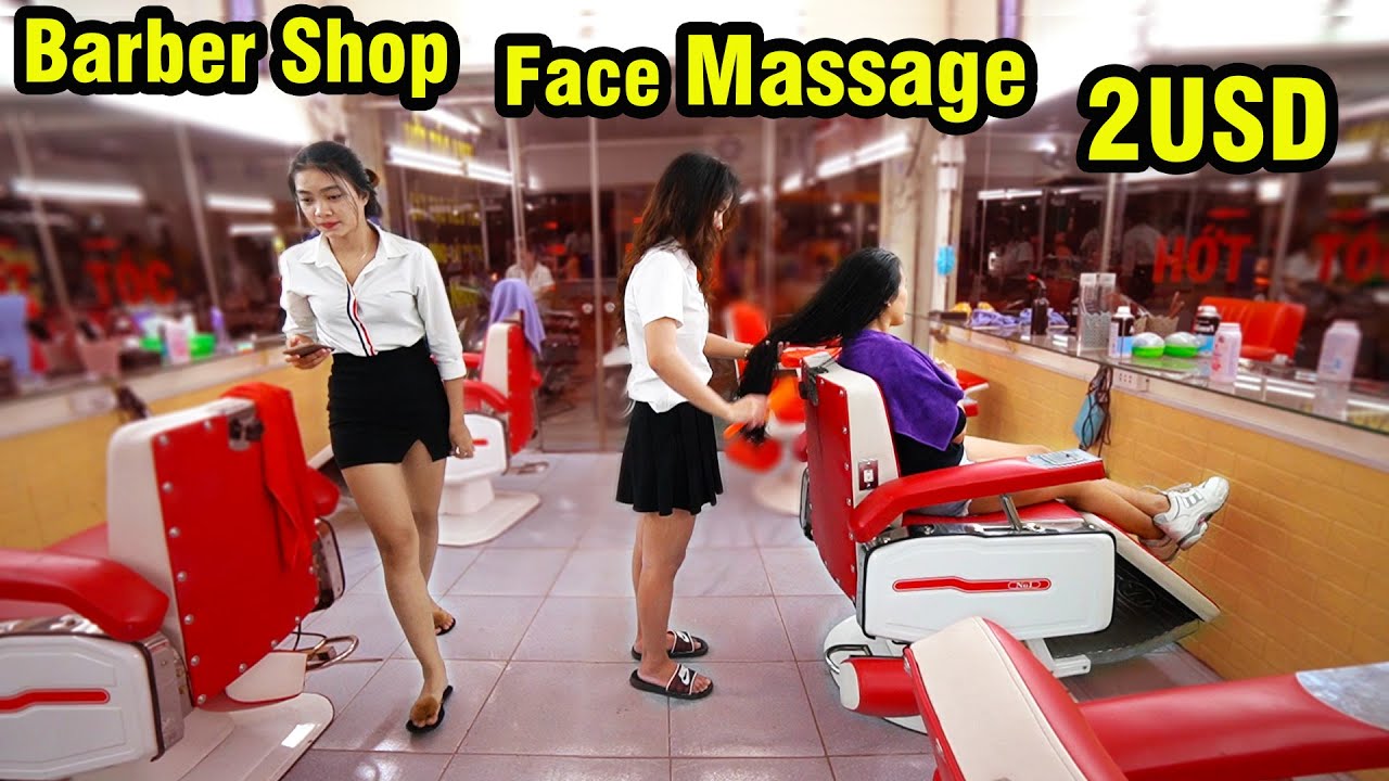 Barber Shop ASMR Massage Face & Wash Hair in Salon Ho Chi Minh city Vietnam 2021