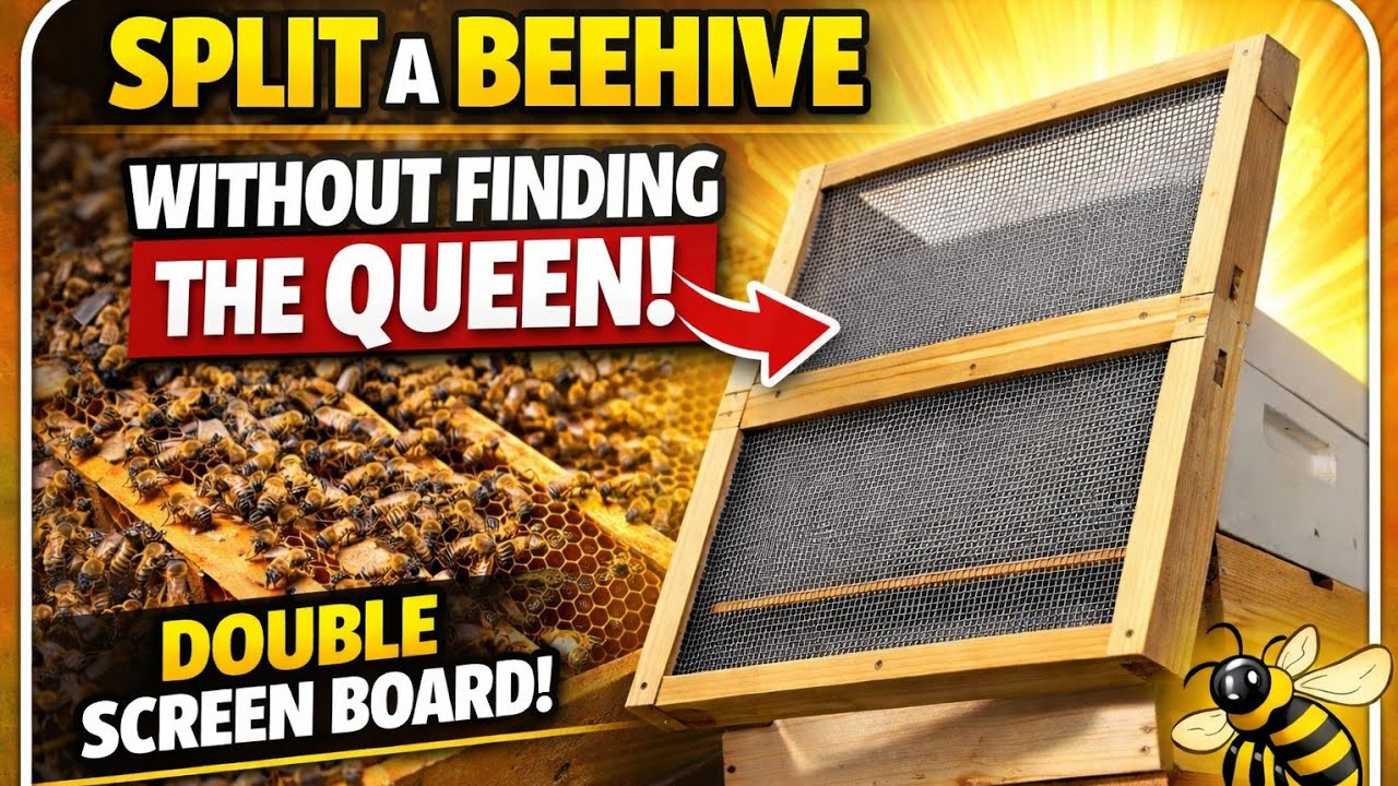 Double Screen Board: How to Split a Beehive WITHOUT Finding the Queen!