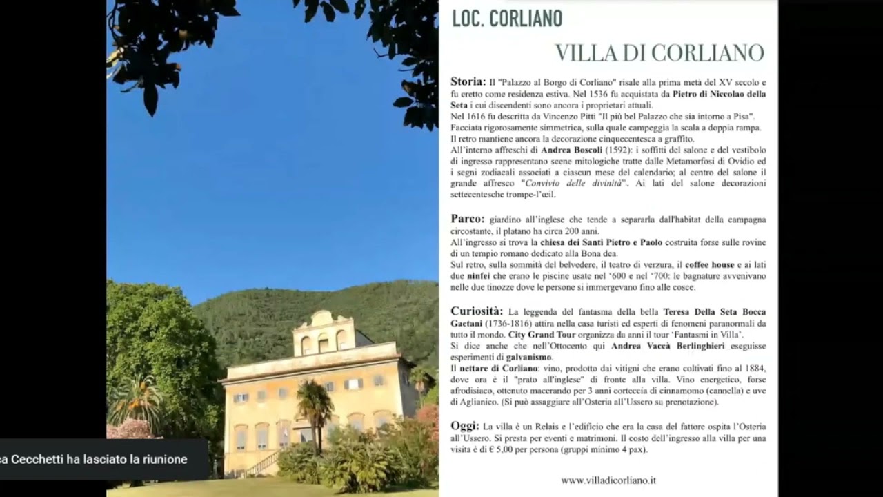 Villa di Corliano. City Grand Tour