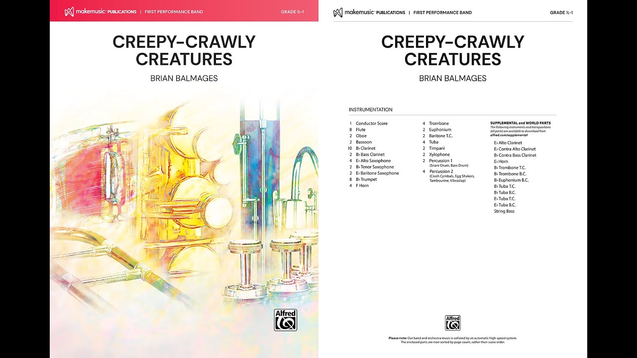 Creepy-Crawly Creatures, by Brian Balmages &ndash; Score & Sound