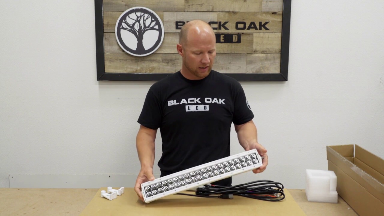 Marine Series unboxing high-quality double row led light bar- Black Oak LED