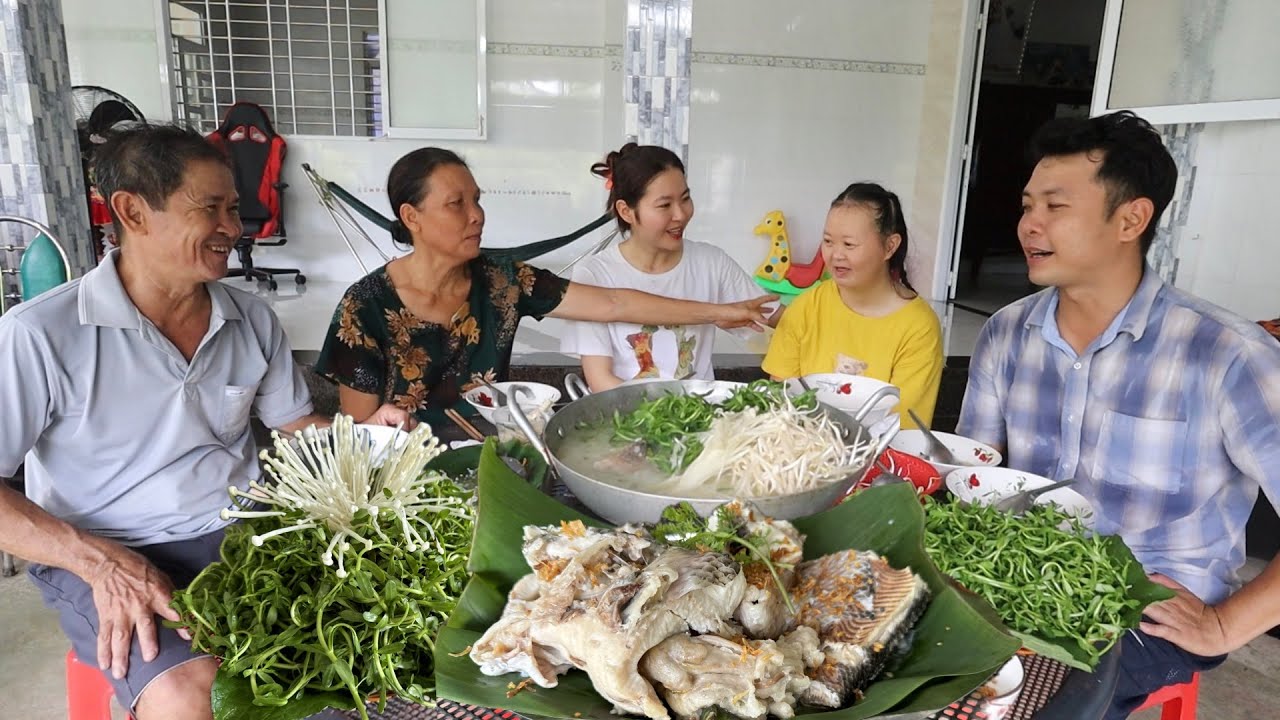 Q Lâu Đăng Video vì Lý Do Này. NẤU NỒI CHÁO CÁ MỪNG ÚT VỀ, Thu hoạch dưa leo… 