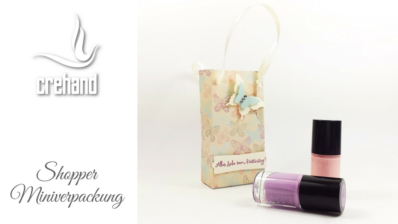 Shopper als Mini-Verpackung - Kreativ mit crehand & Stampin' Up!
