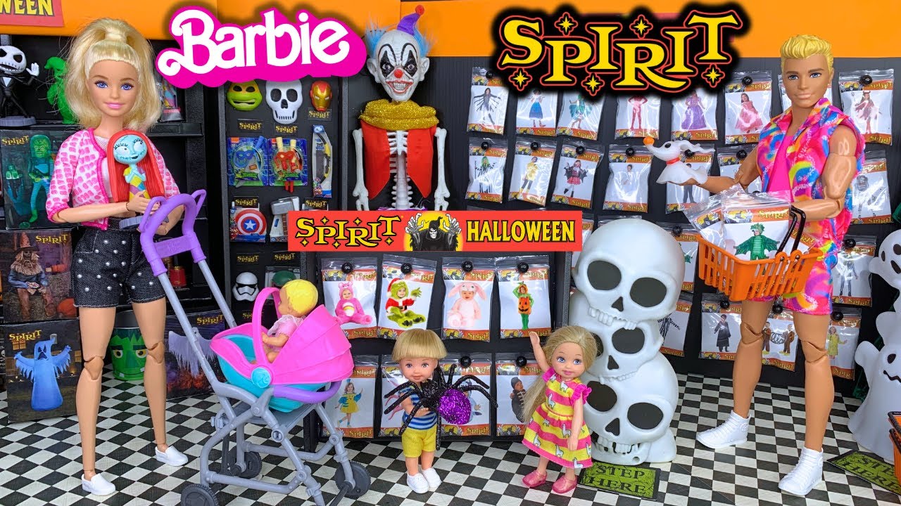 Barbie & Ken Doll Family Spirit Halloween Shopping Story