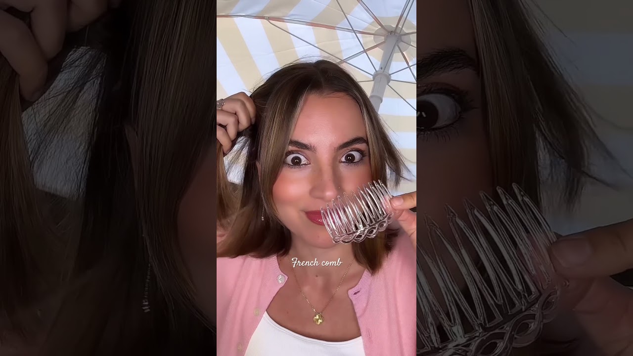 French comb hack 💛 #hairstyle #hairtutorial