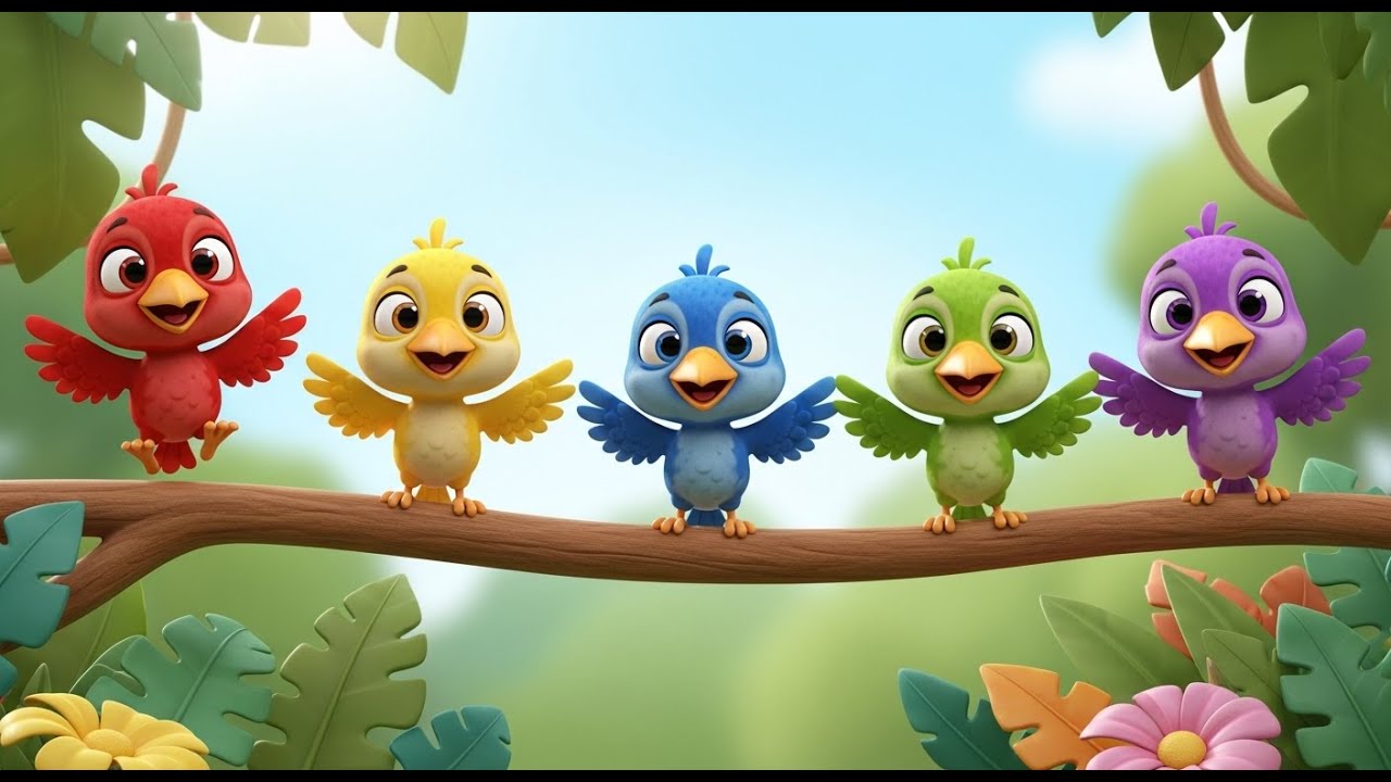 Cinco Calaus Pequenos Hop Hop Hop | Rimas de Aves Ex&oacute;ticas e Movimento
