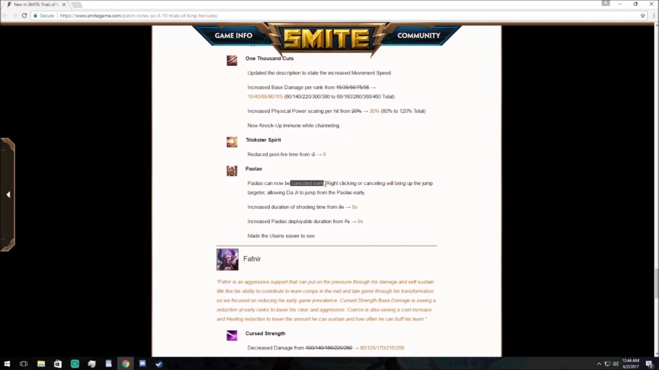 Smite: Patch 4.10 Notes Review Video