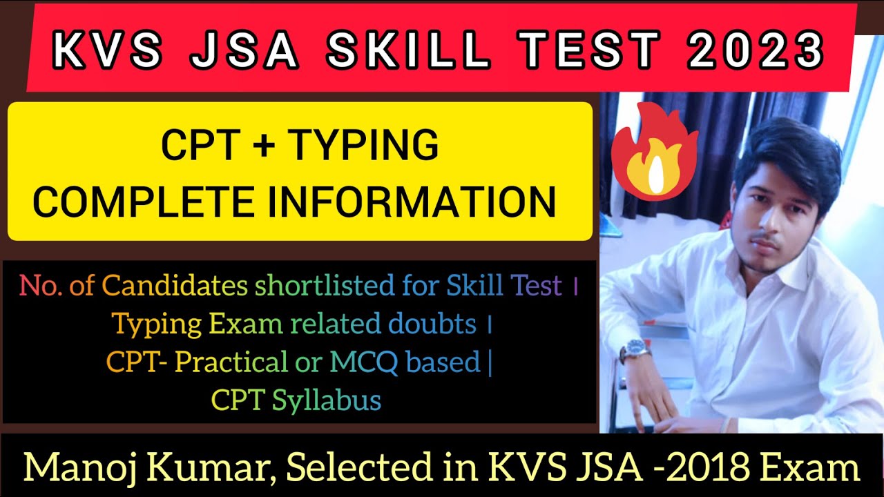COMPLETE PREPARATION STRATEGY TO CRACK KVS JSA SKILL TEST 2023 | CPT | TYPING | BOOKS | SYLLABUS