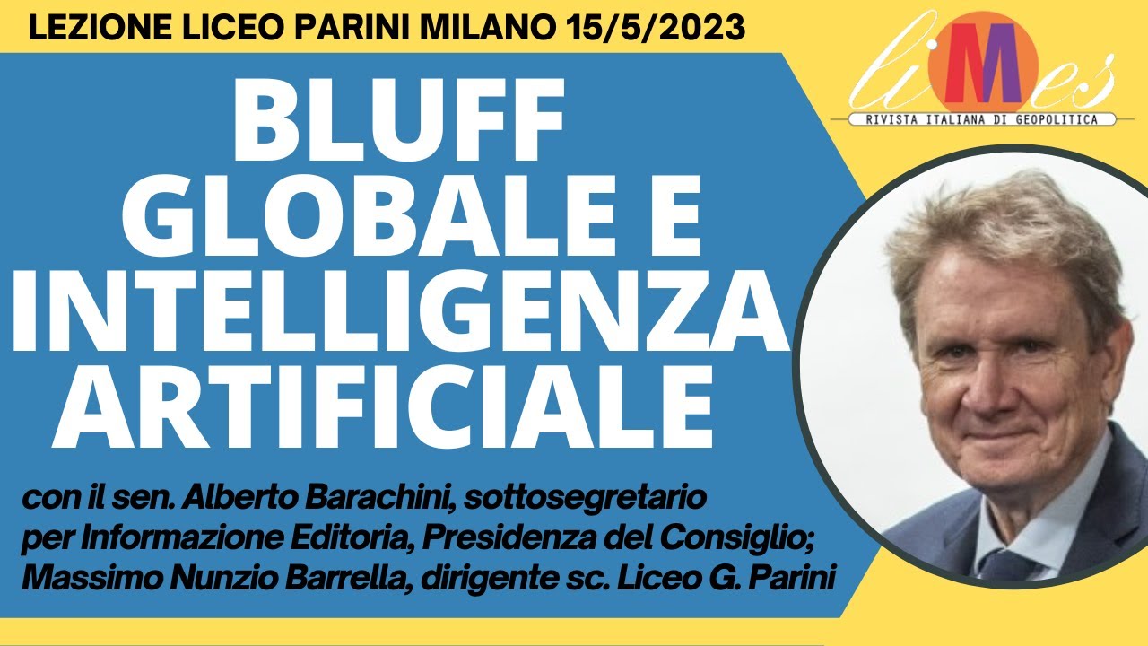 Bluff Globale e Intelligenza artificiale. Lezione di Lucio Caracciolo al Parini di Milano