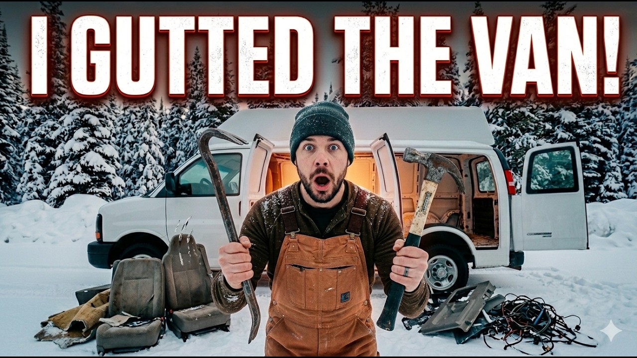 I Gutted My Conversion Van | Chevy Express #Vanlife Build - Pt. 2