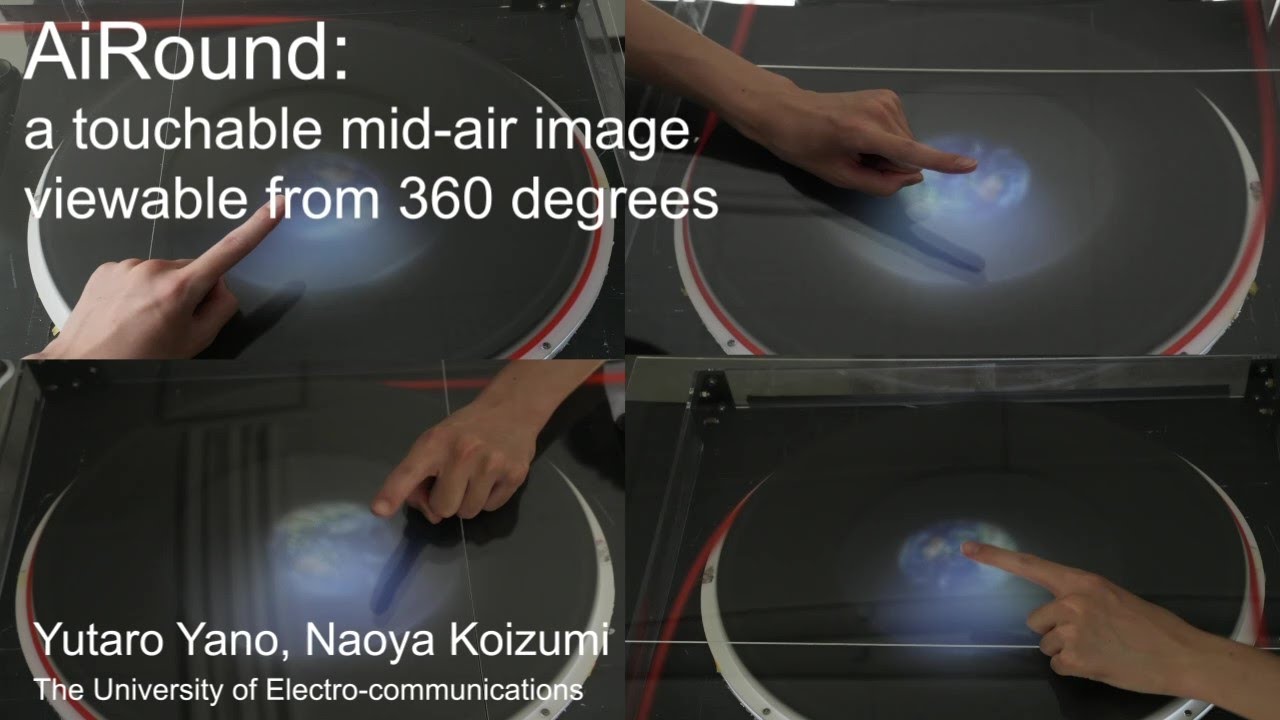 AiRound: a touchable mid-air image viewable from 360 degrees