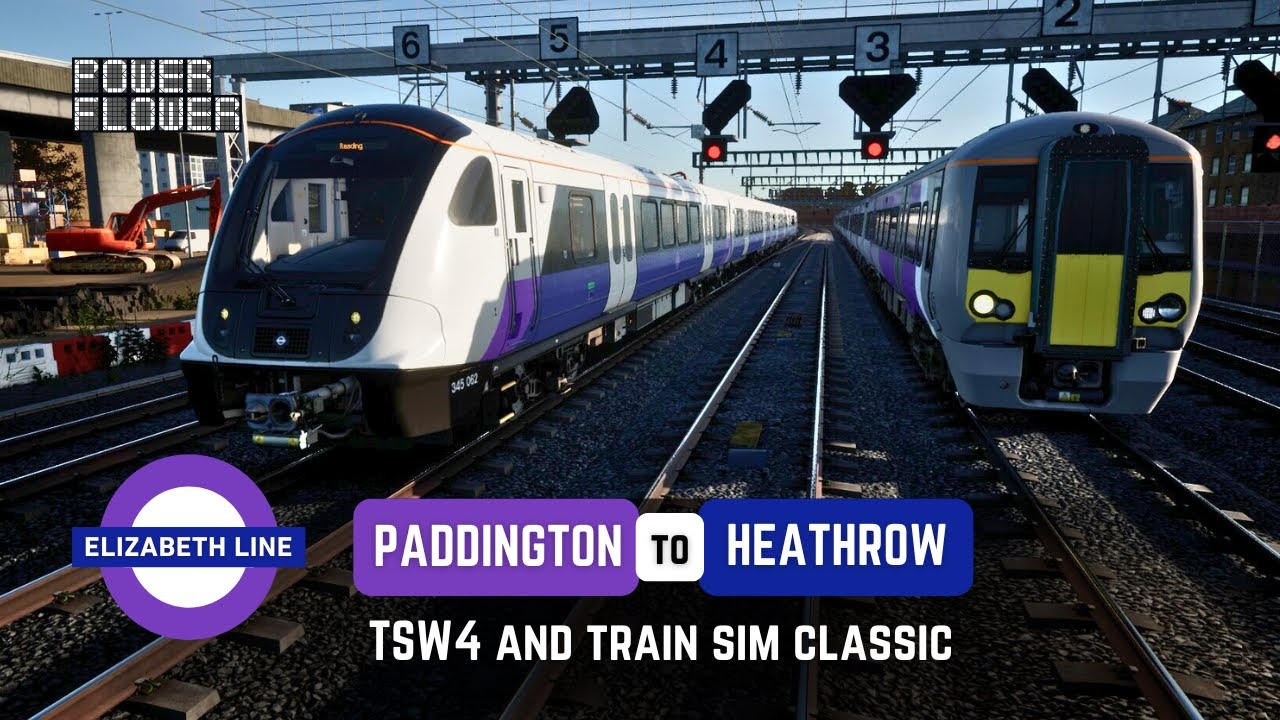 ELIZABETH LINE TRAIN - TRAIN SIM - PADDINGTON TO HEATHROW