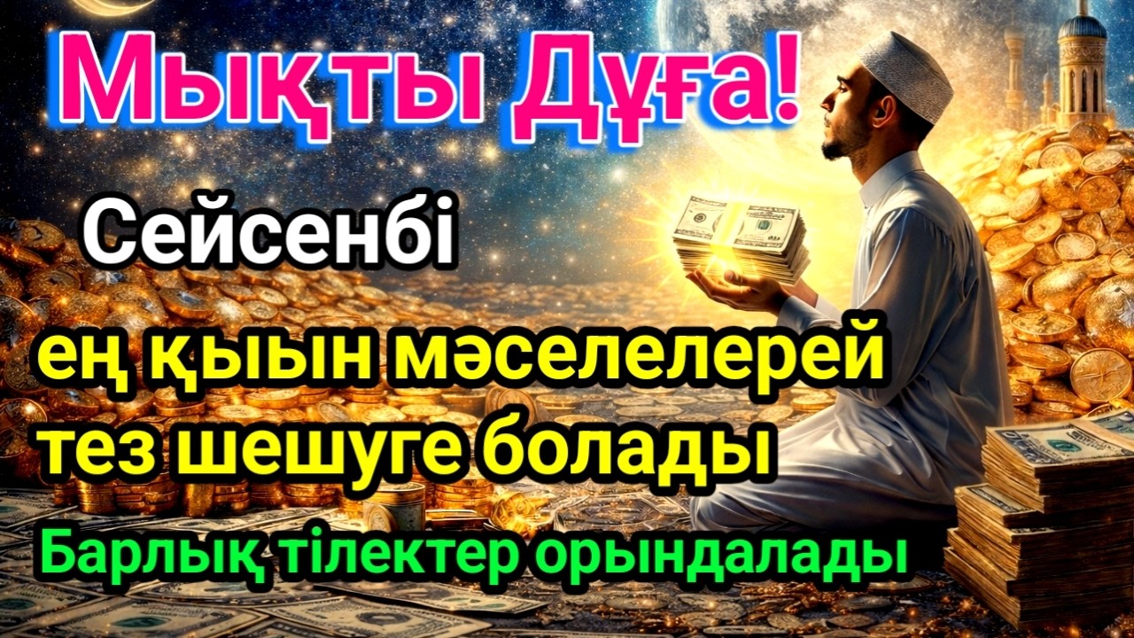 БҮГІНГІ ЕҢ ҚУДІРЕТТІ ДҰҒА! Барлық тілектеріңіз орындалады! БАЙЛЫҚ, ПАЙДА ЖӘНЕ БАҚЫТ. Әмин