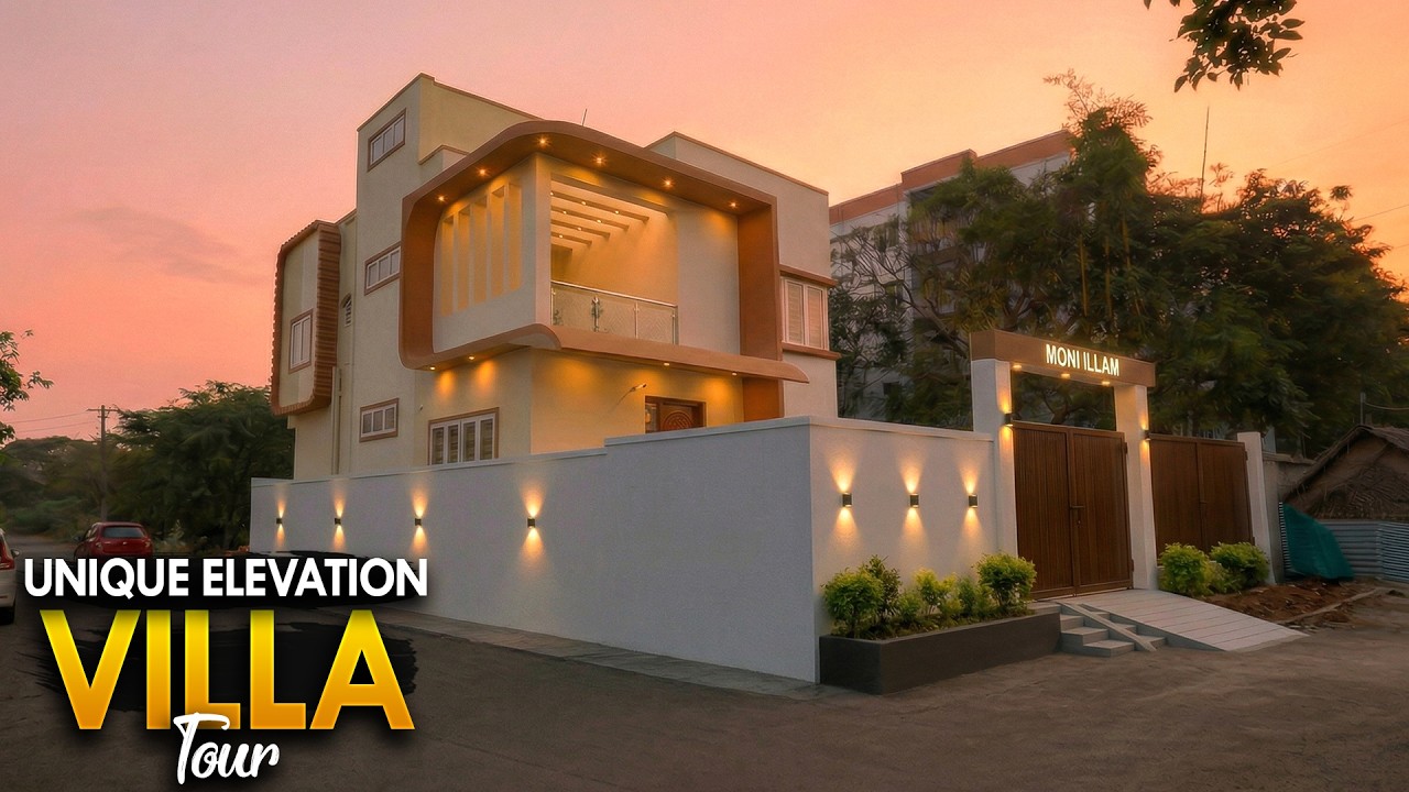 Unique Elevation டிசைனுடன் 2000 Sq.ft- ல் 5BHK Villa | & Smart Interiors | Mano's Try Home Tour