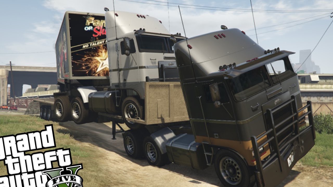 GTA 5 PC Mod's - Truck Trailer Mod! (Awesome Hauler Mod)
