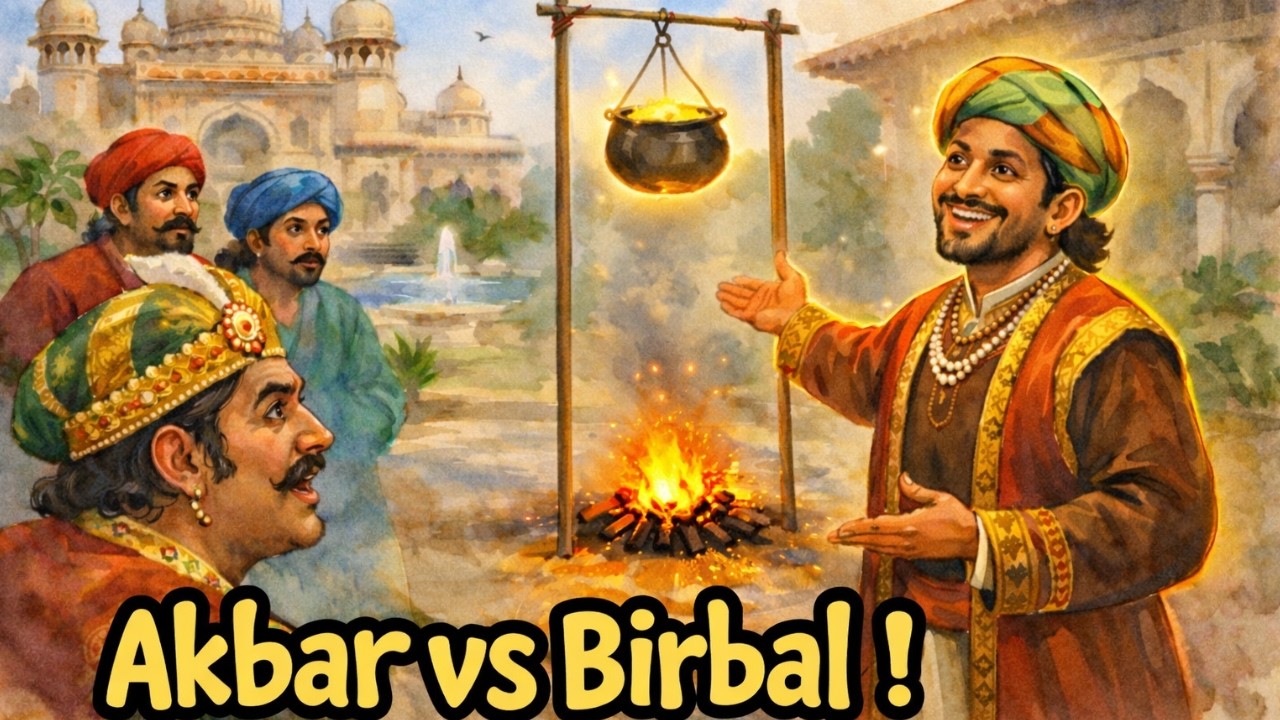 Birbal’s Khichdi 🥣🔥 | A Clever Lesson for Beginners | Learn English with Moral Stories  | Story time
