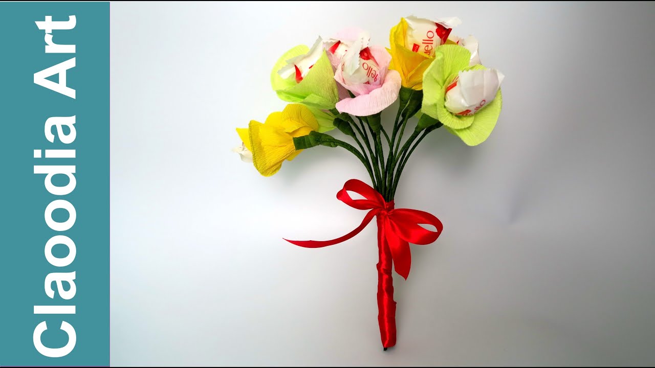 Słodki bukiet z Rafaello (DIY sweet bouquet of flowers and Rafaello)