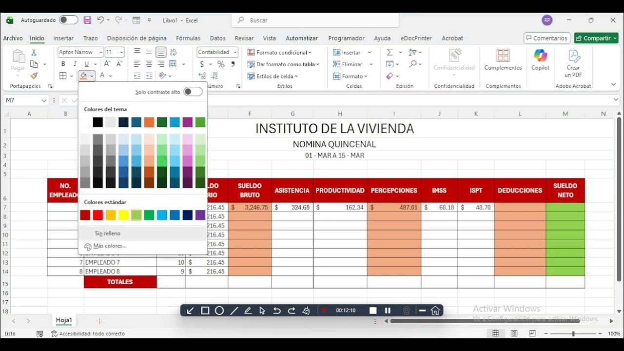 Practica Excel Nomina