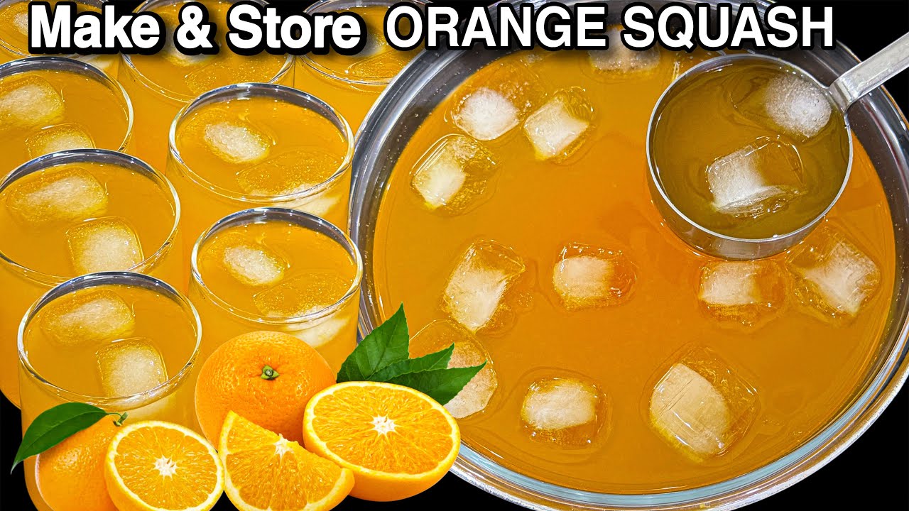 Ramadan Special Homemade Orange Squash | 100% Natural Orange Sharbat | Summer Drink Recipe