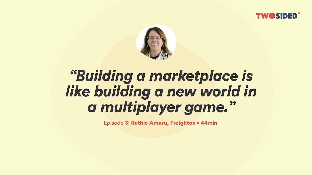 Two-Sided S1E3 - Building a marketplace with complex workflows - Ruthie Amaru (Freightos)