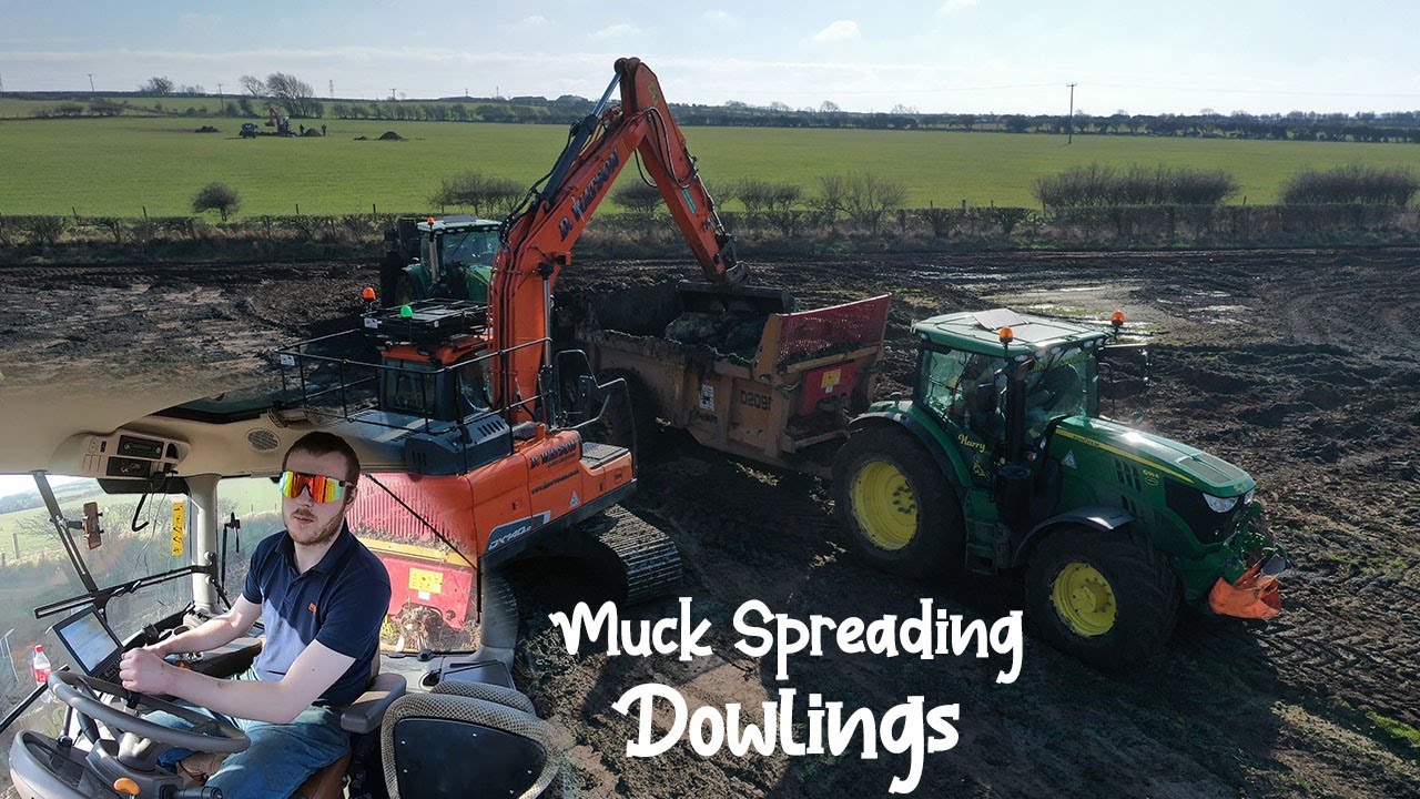3 John Deeres Muck Spreading - Mike Dowling Contractors