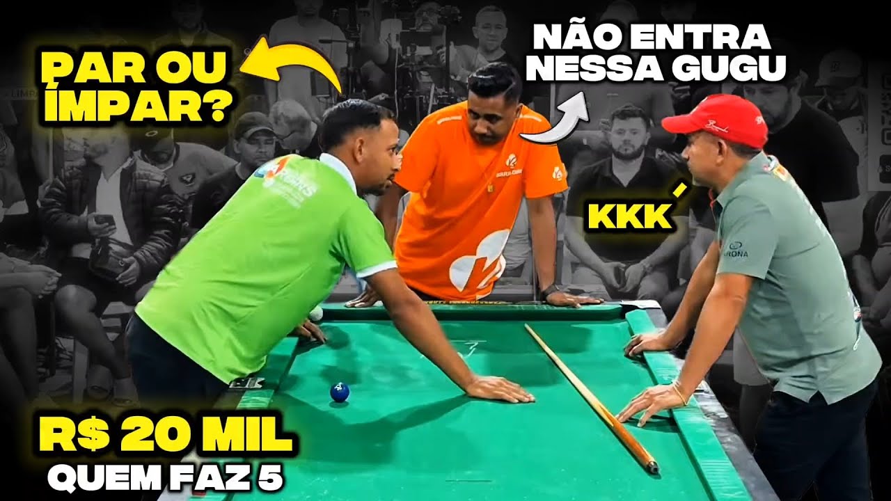 BAIANINHO DE MAUÁ X GUGU SEM MEDO - UM JOGO SURREAL - R$ 20 MIL QUEM FAZ 5 🔥😱