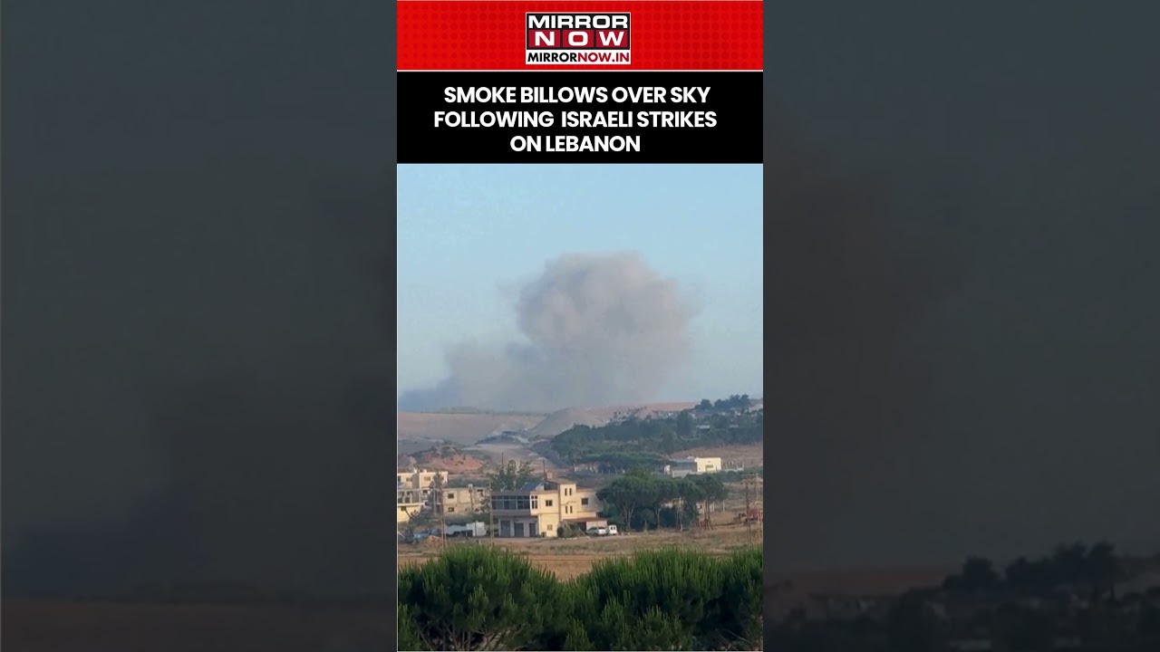 Lebanon Hit: Smoke Billows Over Sky Following Deadly Israeli Strikes On Nabatieh Area #shorts