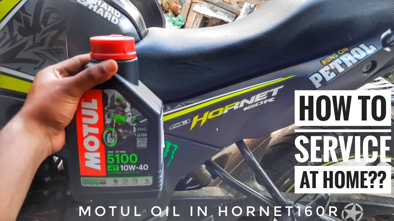 Change Engine Oil at Home || Motul in hornet 160r || A BIKER 26 || How to change engine oil