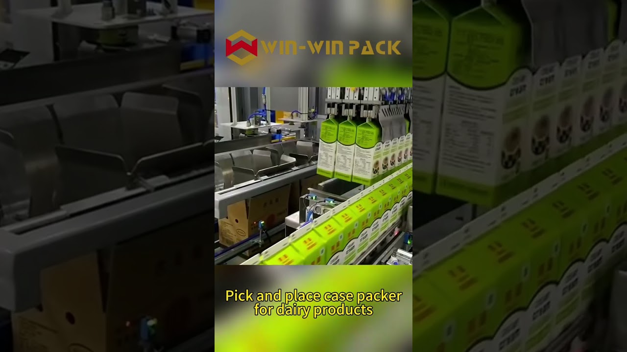 pick and place case packer for dairy products #casepacker #shorts #packing