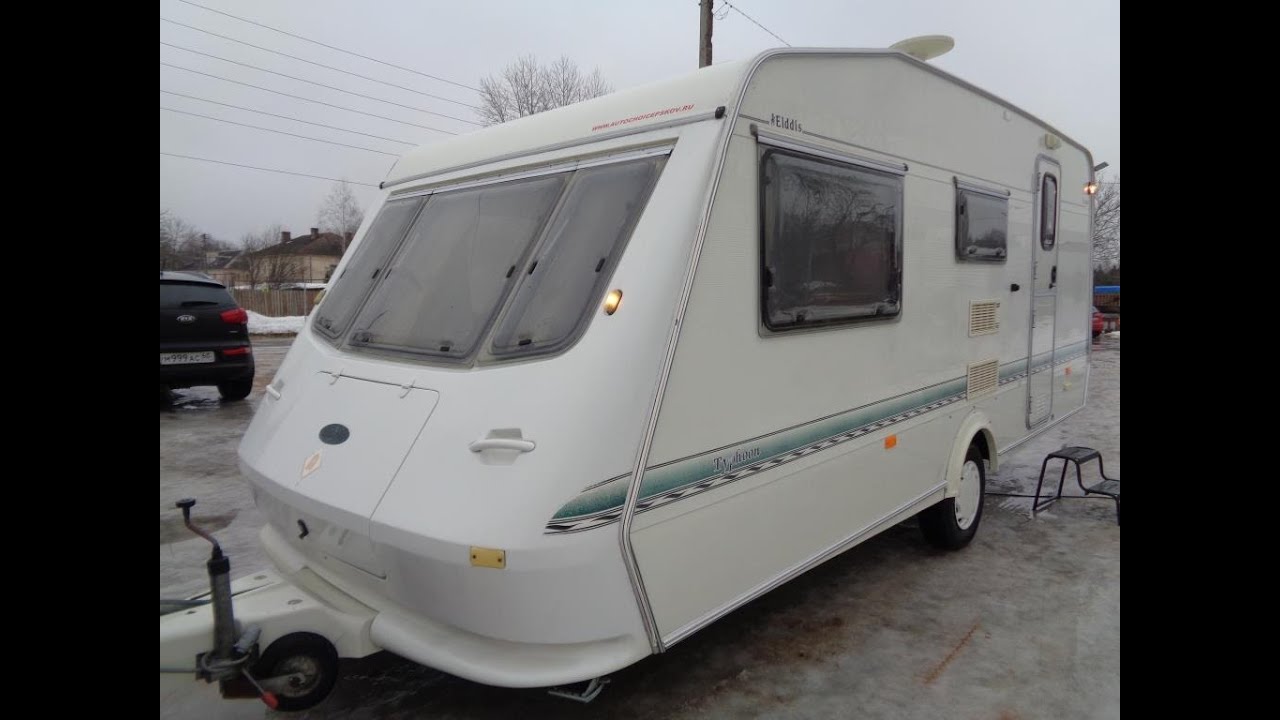 Обзор каравана, прицепа-дачи, дом на колёсах Elddis 1999 года 4 места с полноценной палаткой огонёк