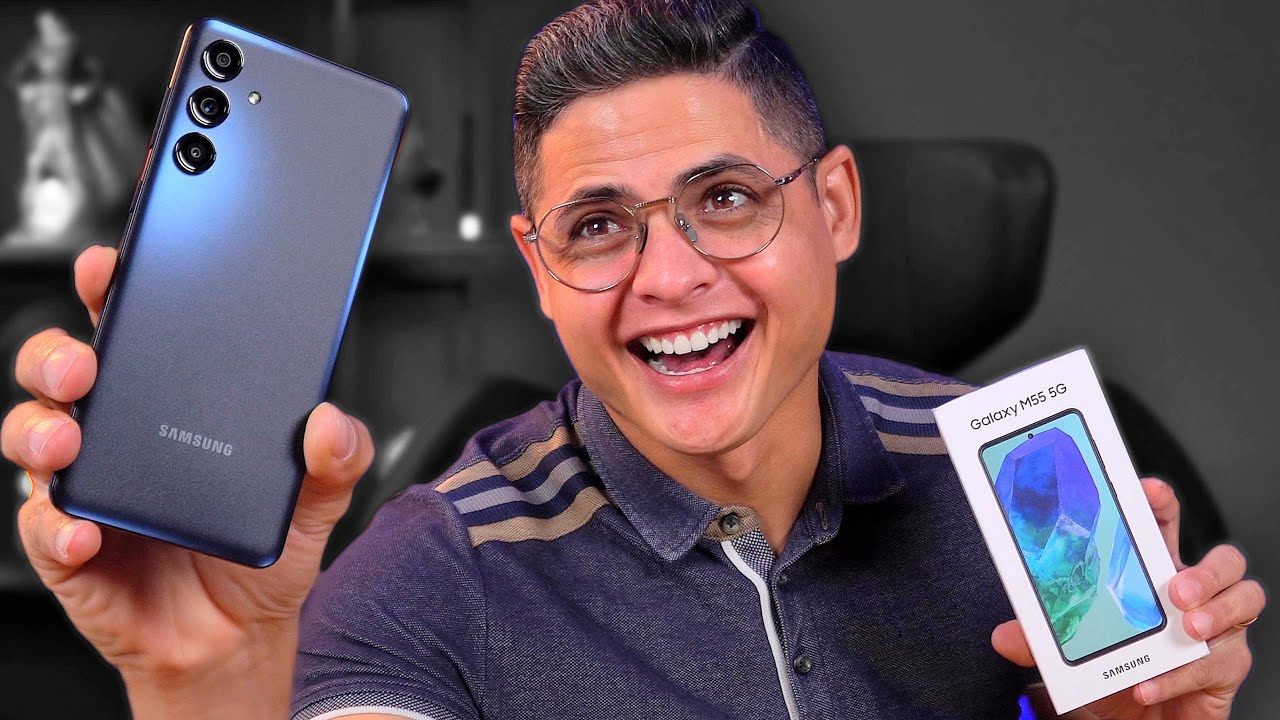 CHEGOU! Novo Galaxy M55 da SAMSUNG! Unboxing e Impressões