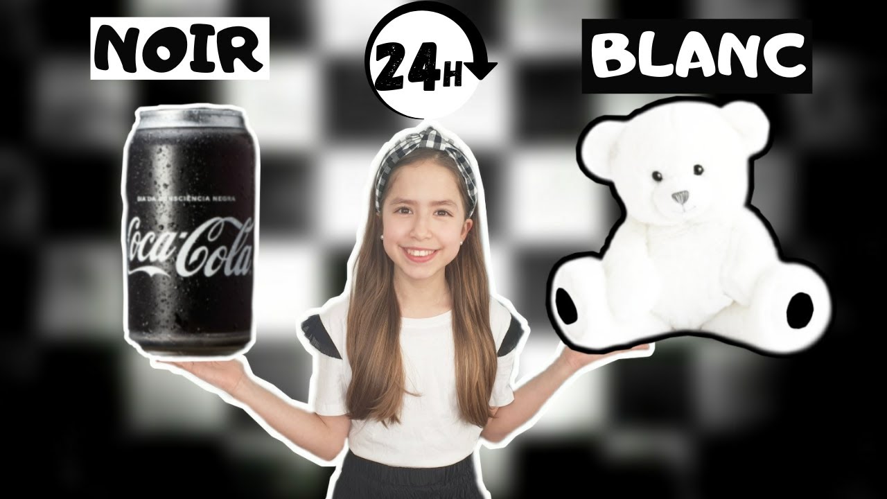 24H VIVRE ET MANGER UNE SEULE COULEUR NOIR VS BLANC/ DEUX COULERS CHALLENGE // KIARA PARIS 🌸