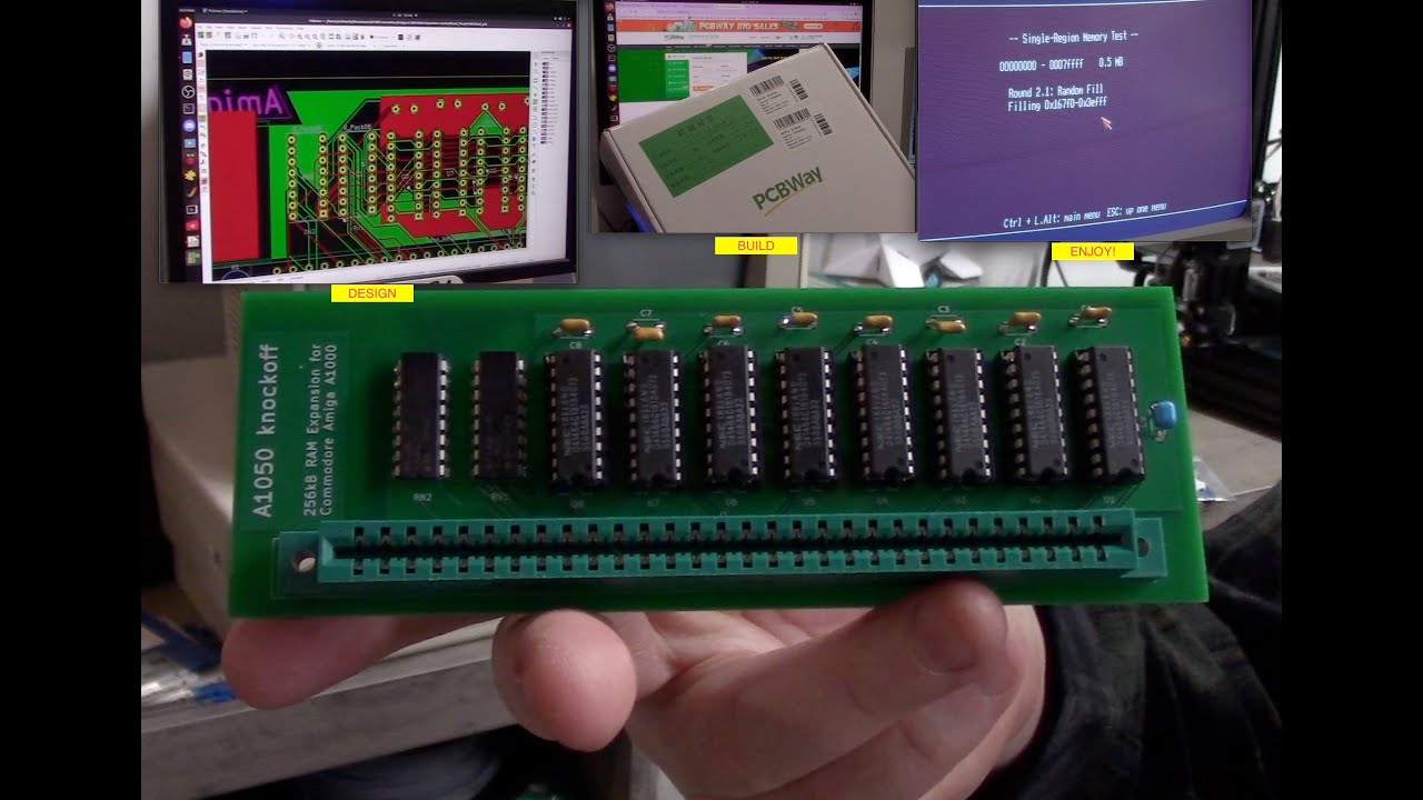 Commodore Amiga 1000 A1050 256K chipram recreation
