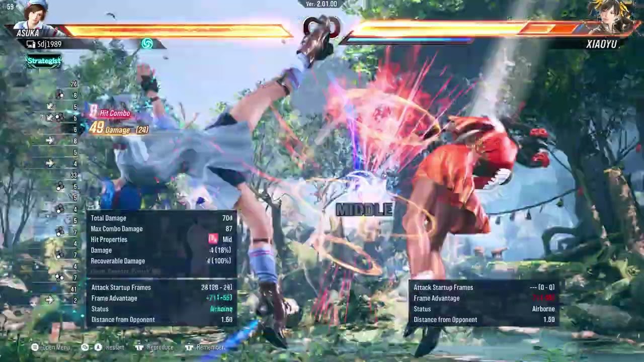 Tekken 8 Asuka heat dash combo 1 [+50]