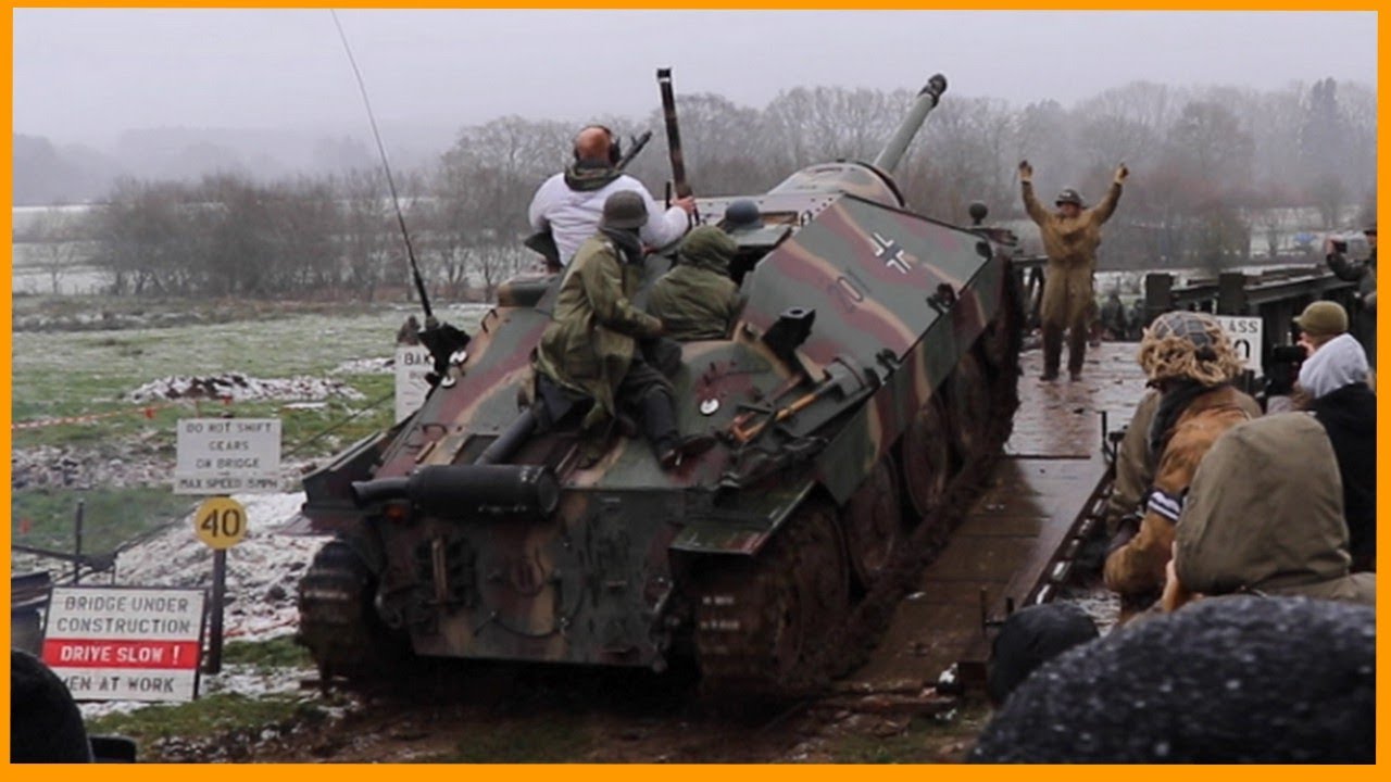 Tanks Struggle with icy Bailey Bridge - Manhay 