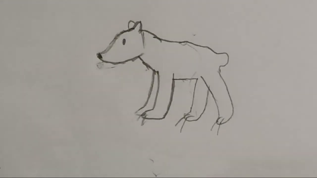 Easy Bear Drawing for Kids 🐻 | Step by Step Animal Drawing | Dishaan’s World