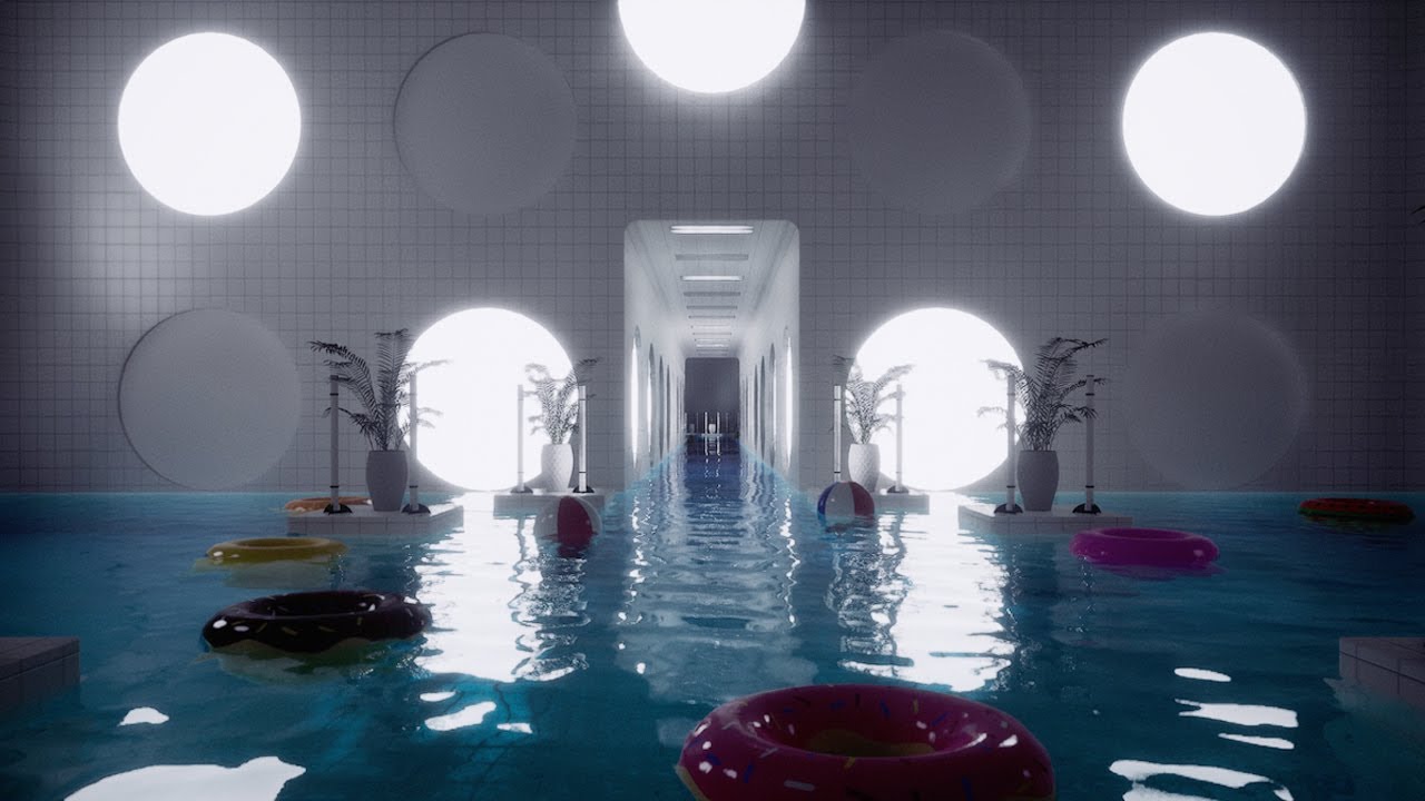 Liminal Space Poolroom in Unreal Engine (Dreamcore, Relaxing Ambient Music)
