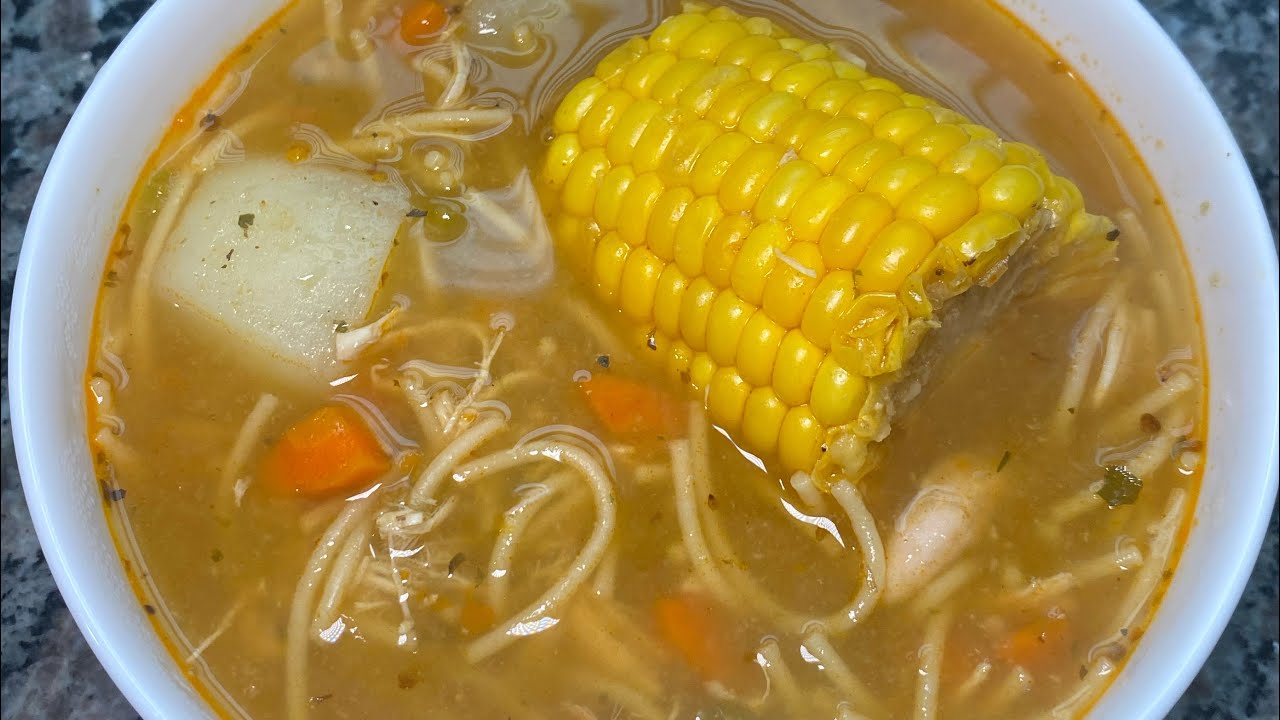 Puerto Rican Style Sopita de Pollo (Chicken Noodle Soup) ❤️🇵🇷