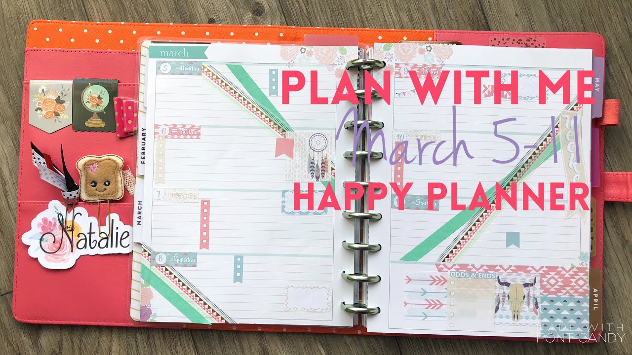 Plan With Me // March 5-11 // Horizontal Happy Planner