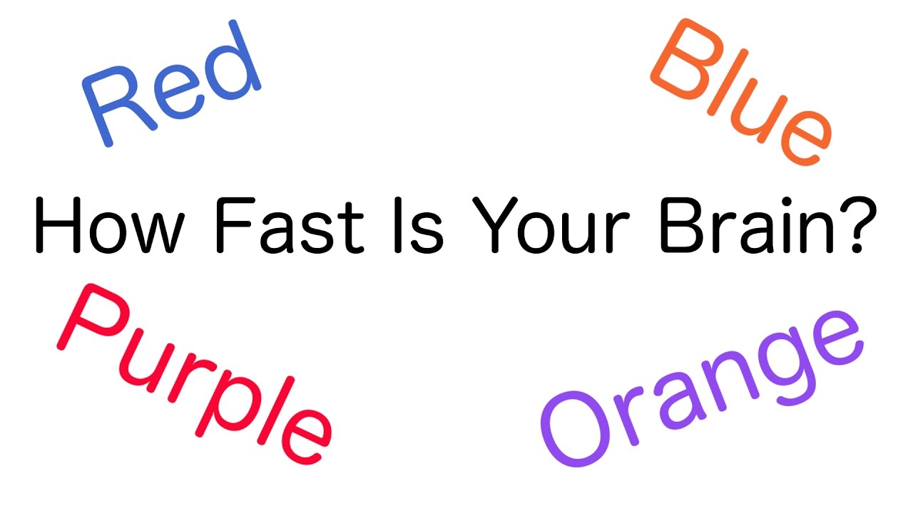 How Fast Is Your Brain? The Stroop Test