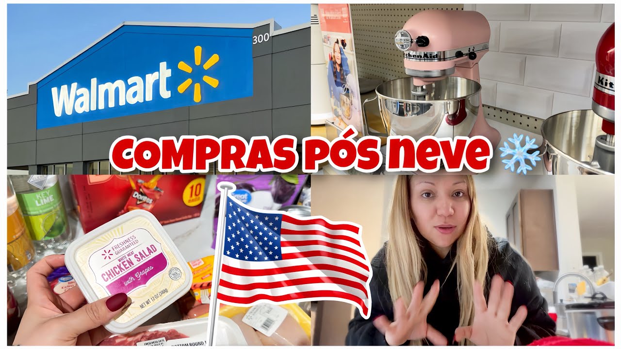 WALMART GIGANTE NOS EUA! 🇺🇸 FAZENDO COMPRAS PÓS NEVE 2026 - MUITAS COISAS EM FALTA 