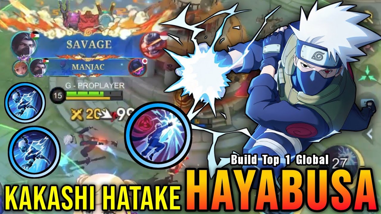 SAVAGE!! Hayabusa Kakashi Hatake, New NARUTO SHIPPUDEN Skin!! - Build Top 1 Global Hayabusa ~ MLBB