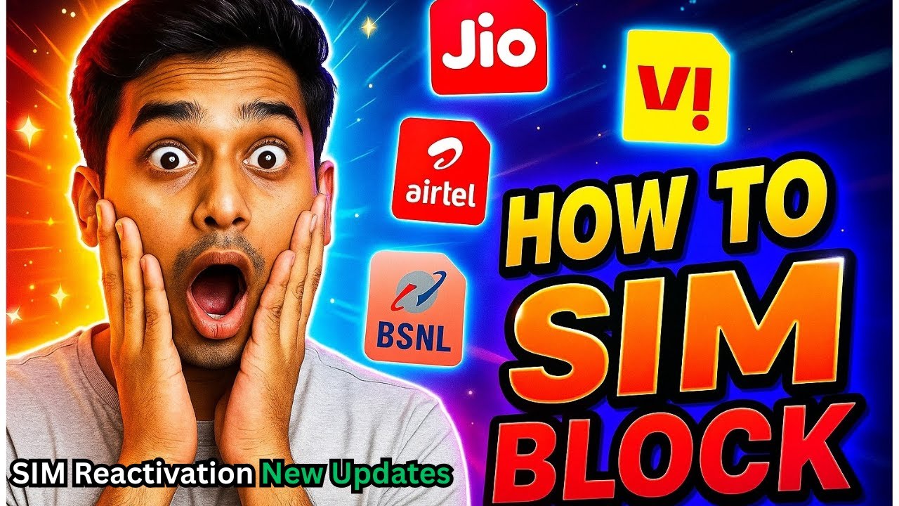 How to SIM Block & Reactivate | Jio, Airtel, Vi, BSNL 🔒 New Update 2025 in Tamil
