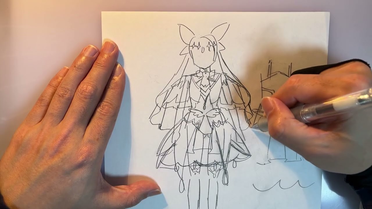 『名探偵プリキュア』の描き方講座　キュアアルカナ・シャドウ（説明とか！！）part1（全パート３）