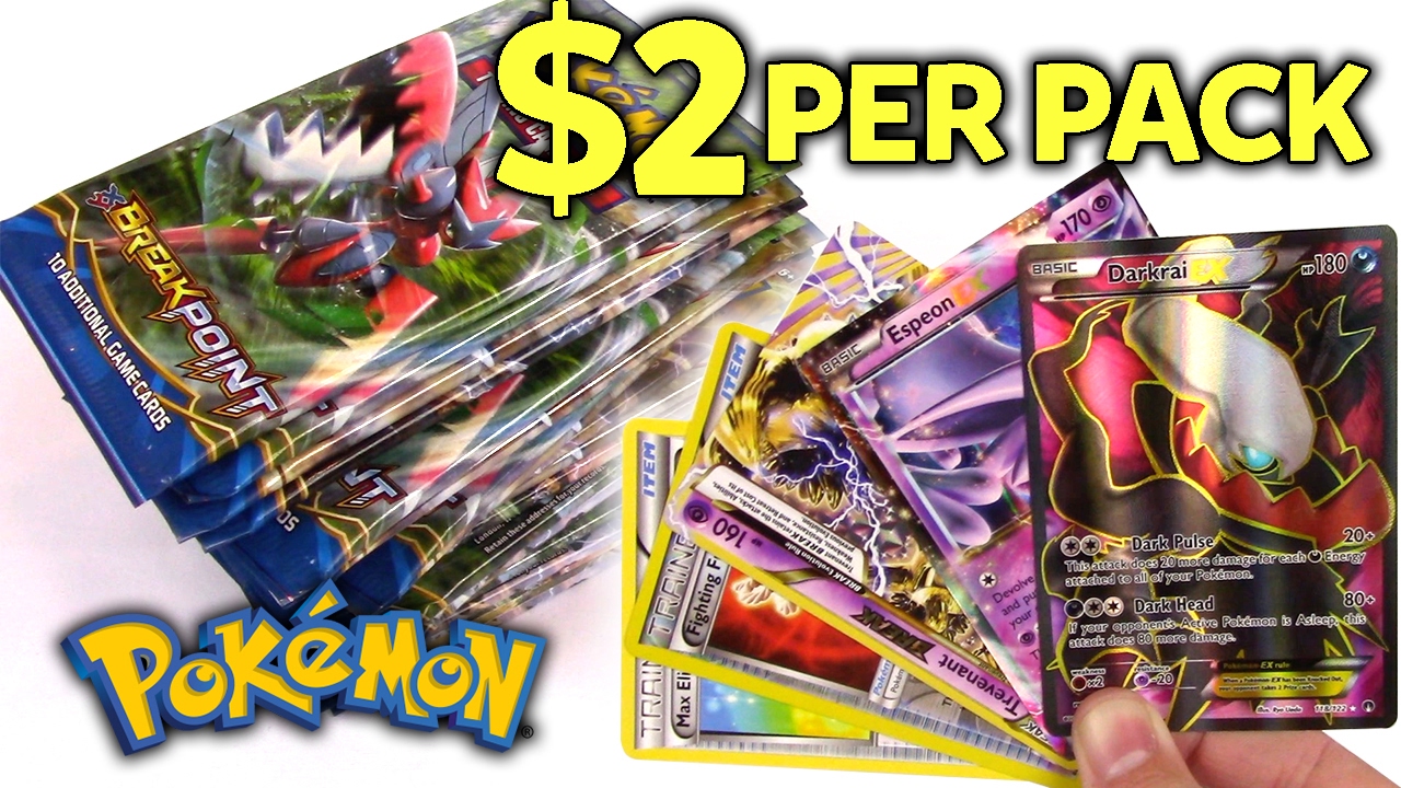 $2 POKEMON BOOSTER PACKS! THE BEST DEAL EVER!! 25 BREAKPoint Booster Packs