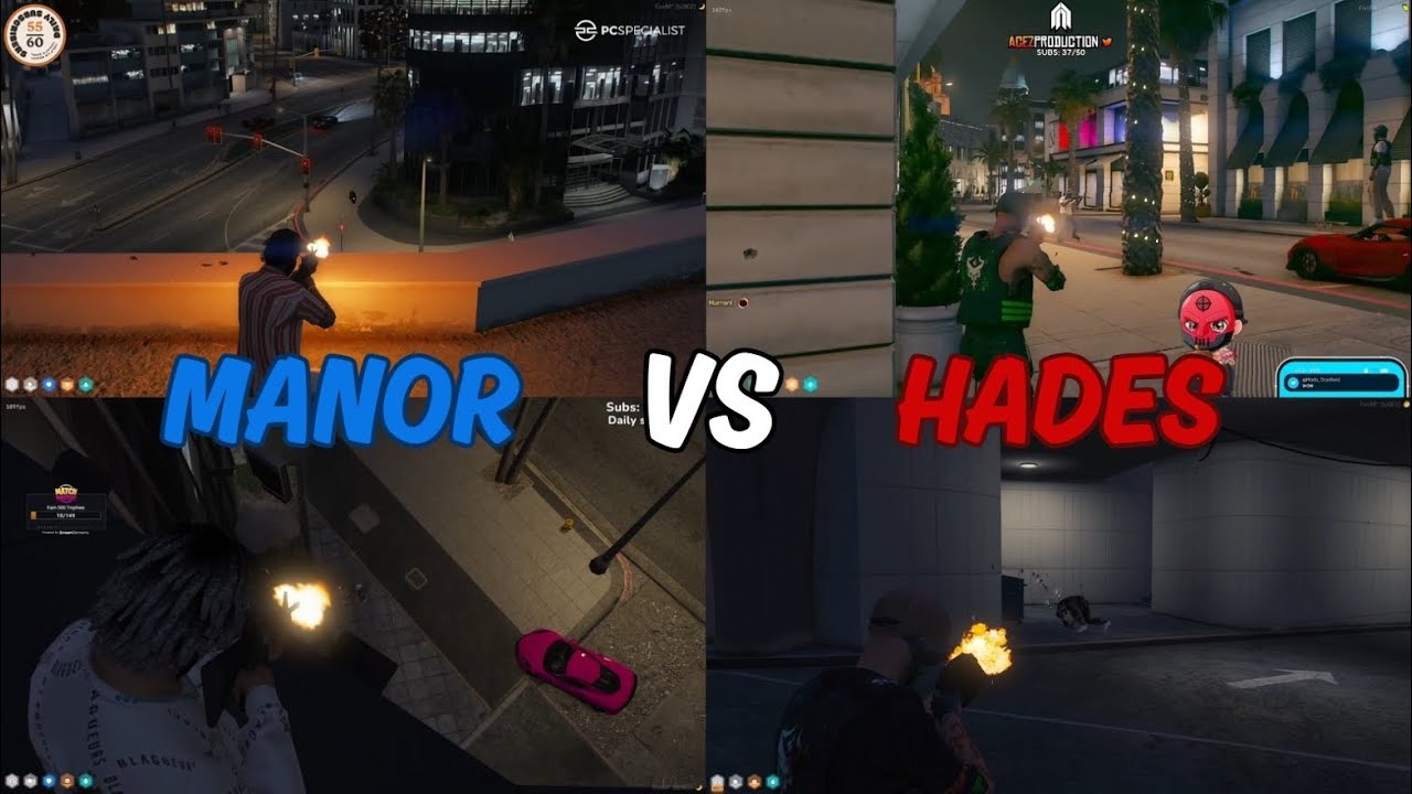Manor vs Hades At Rockford Hills (4th Fight) | Multi POV | NoPixel 4.0 GTA RP