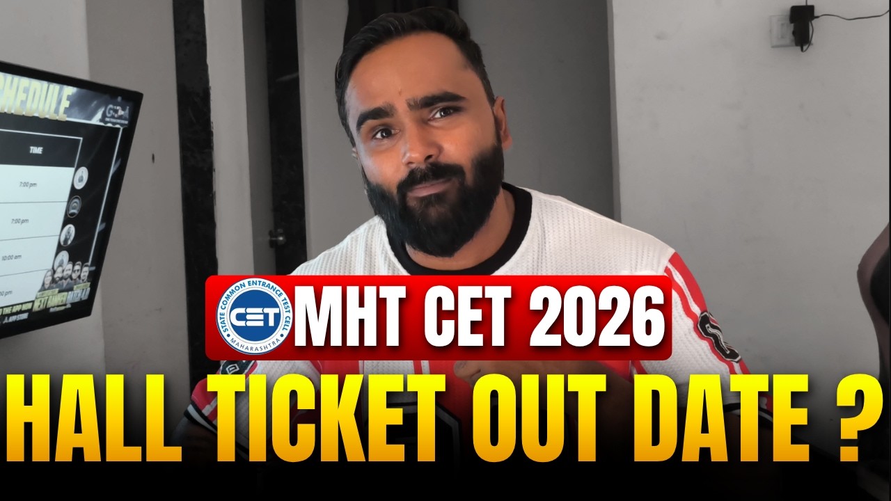MHT CET 2026 HALL TICKET OUT DATE ???PRADEEP GIRI SIR